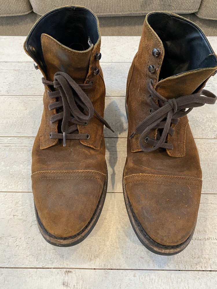 Thursday Boot Co Men's Rugged Brown Suede Leather Captain Boots Size 10.5