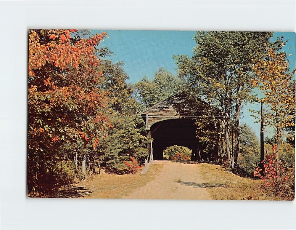 Postcard Hemlock Covered Bridge Fryeburg Maine USA