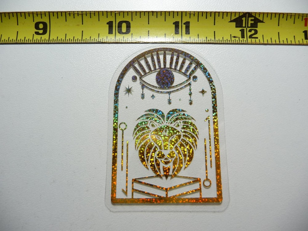 Holographic Leo Zodiac Arch Sticker for Birth Month Horoscope Sign