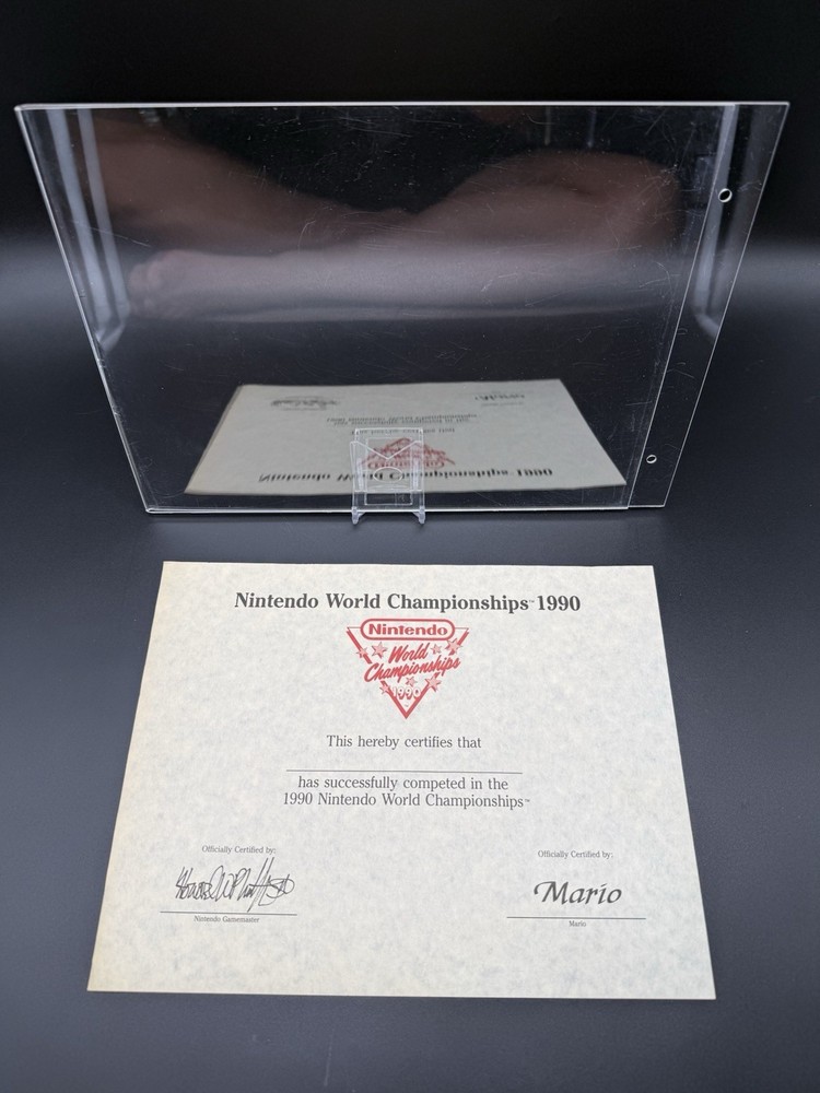 1990 NINTENDO WORLD CHAMPIONSHIPS NES Vintage Original Certificate Psa Cgc