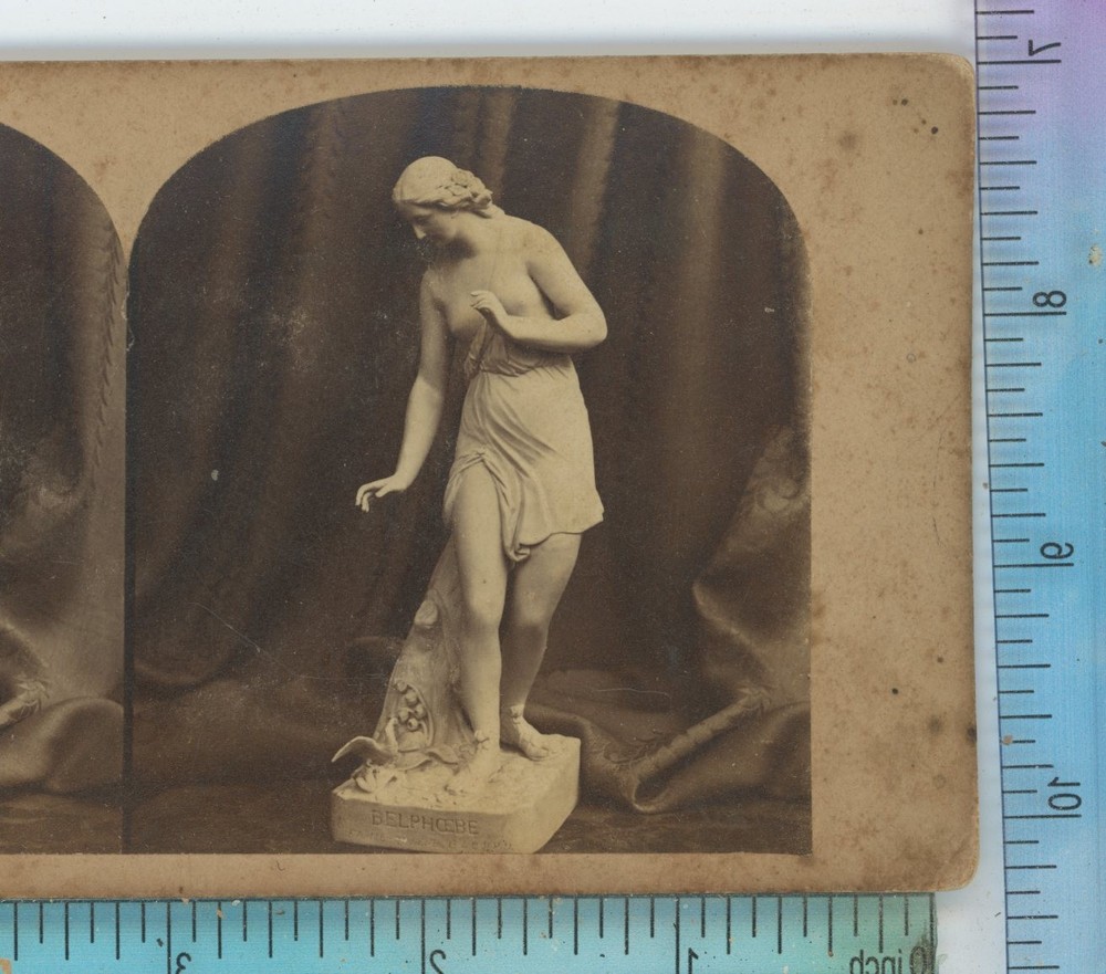 Belphoebe Statue Sculpture London Stereoscopic Stereoview