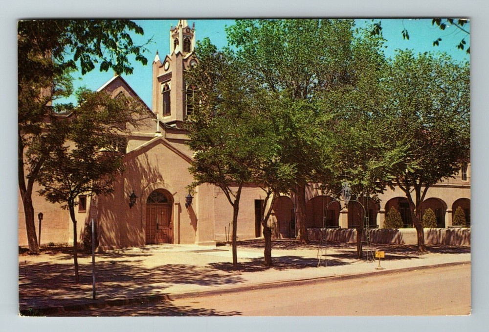 Albuquerque NM-New Mexico, Church San Felipe De Neri Vintage Postcard