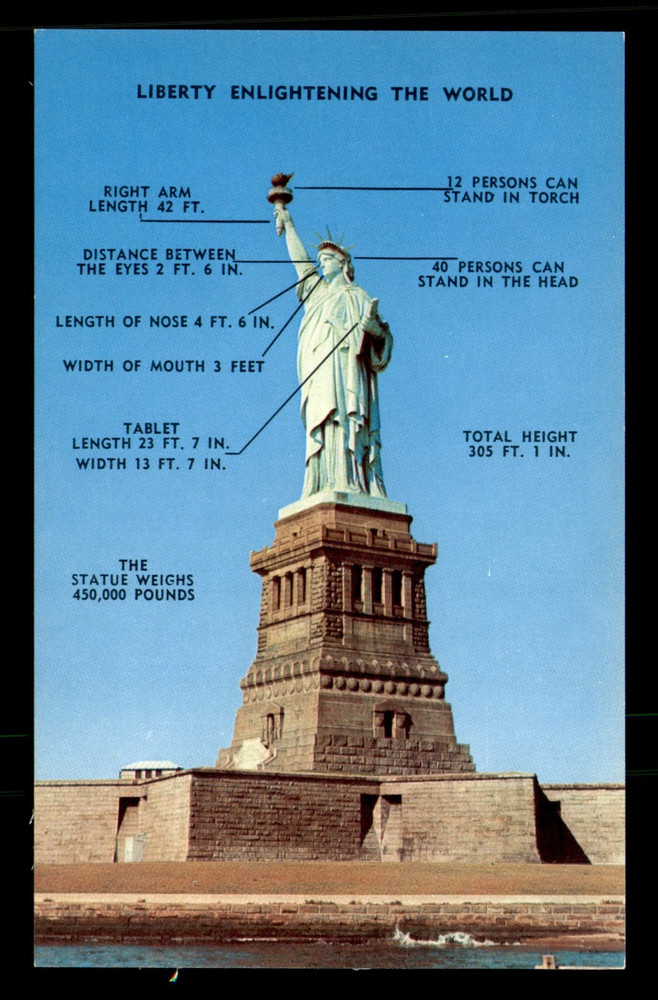 Statue Of Liberty National Monument Liberty Island New York NY Unp Postcard