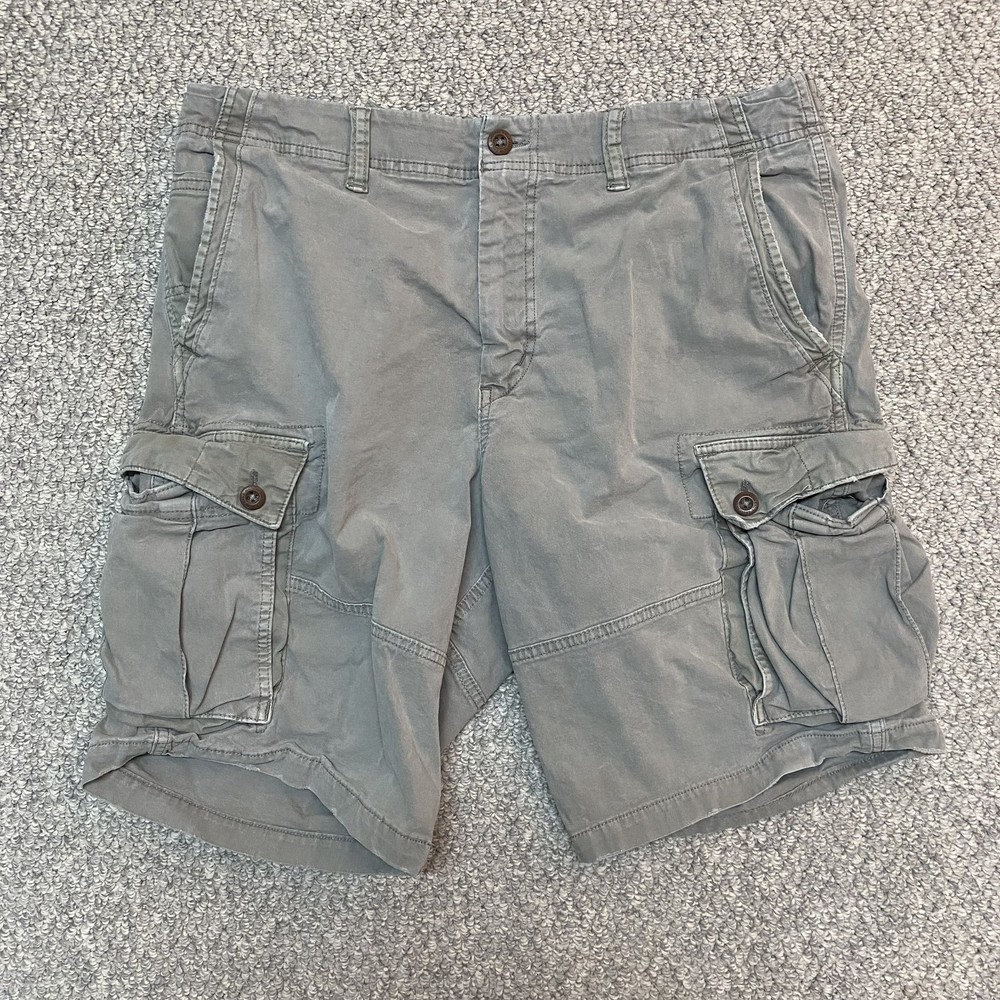 American Eagle Men's Cargo Shorts Size 38 Gray Next Level Flex Longer Length
