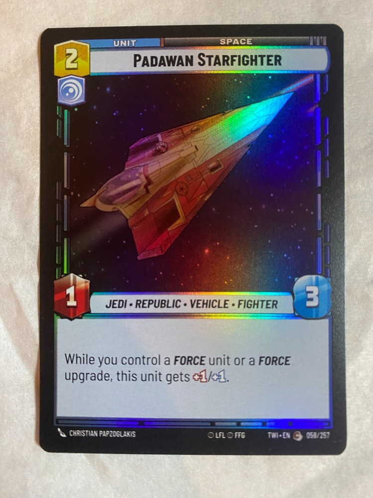 STAR WARS UNLIMITED TCG ToR PADAWAN STARFIGHTER Foil Card NM