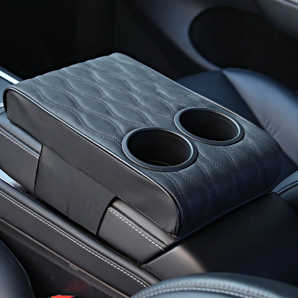 Armrest Pad Cover Heighten Cushion Protector For Car Center Console Box Black