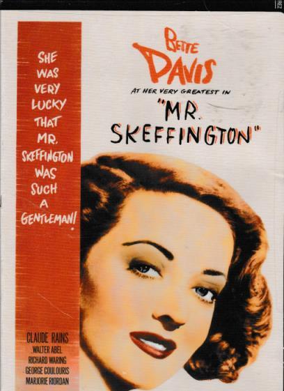 Mr. Skeffington DVD VIDEO MOVIE 1944 Bette Davis gambling debts marriage SEALED