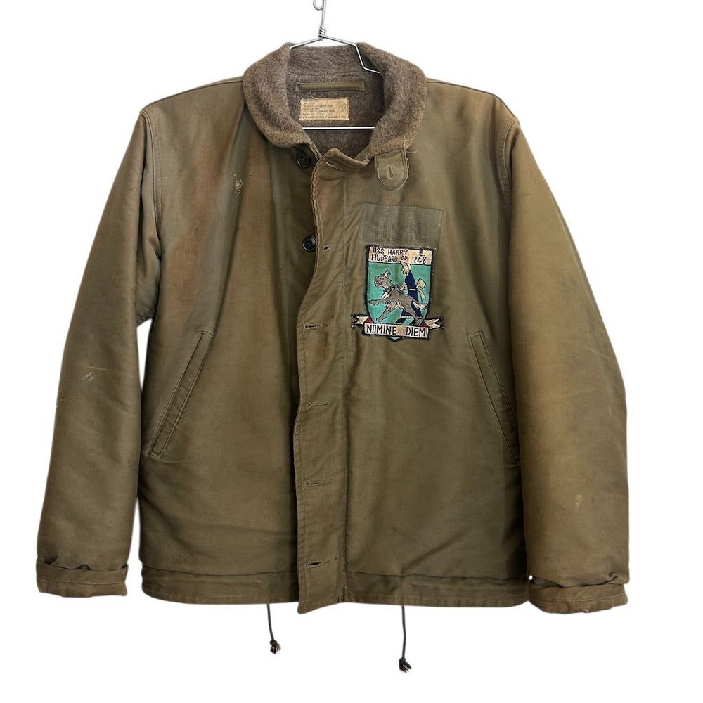 Vintage 1960 USN Navy N1 Deck Jacket Alpaca Size 40R Vietnam Destroyer Patch