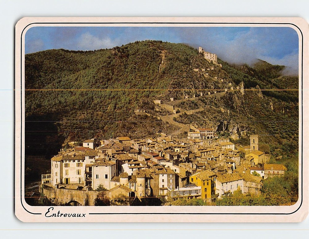 Postcard Panoramic View Entrevaux Alpes-de-Haute-Provence France