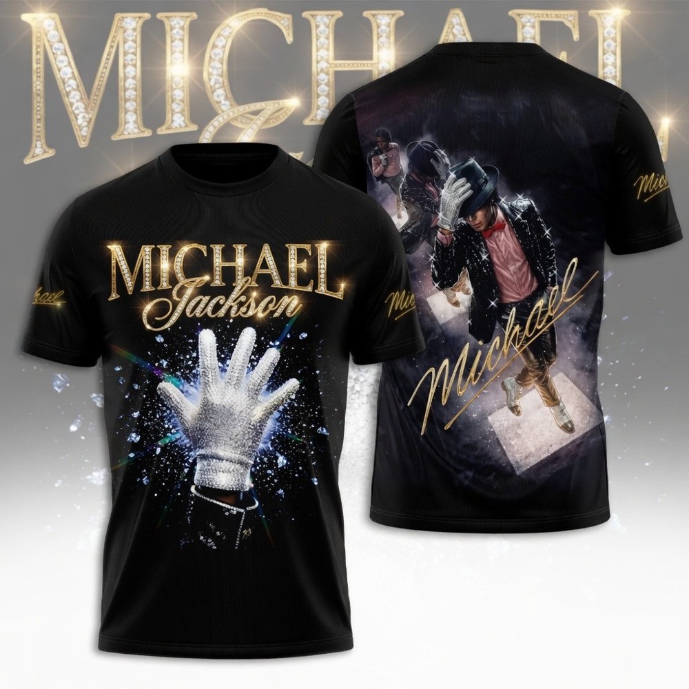Michael Jackson 3D Tshirt King Of Pop Michael Movie Tee Unisex S-5XL