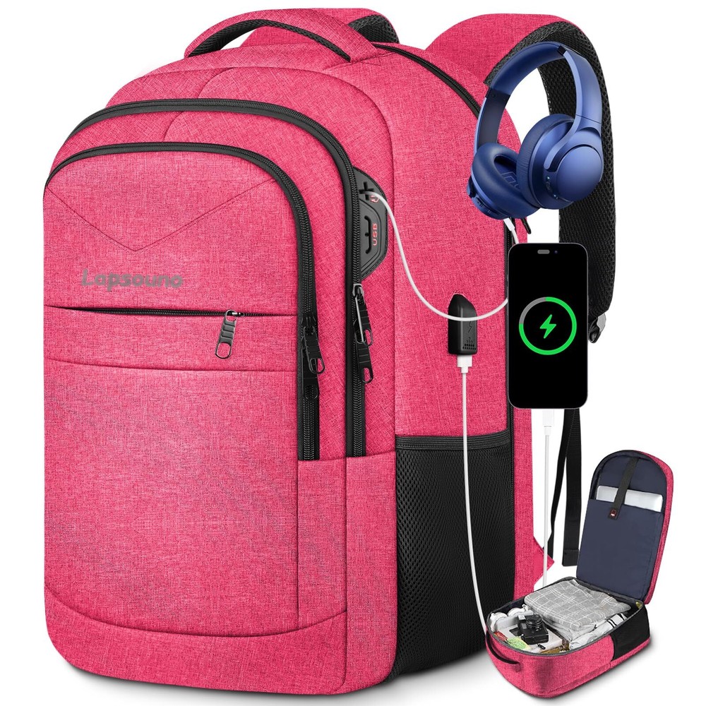 Extra Large 17.3 Inch Travel Laptop Backpack Carry On Backpack with Waist Strap