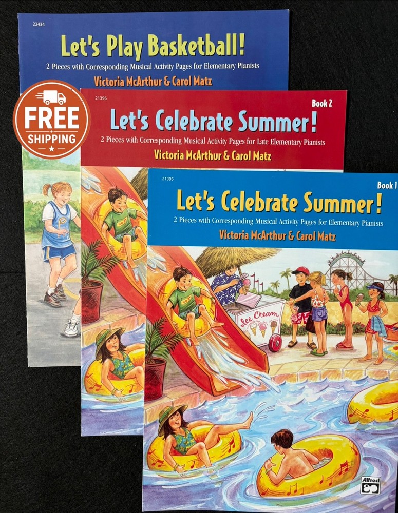 Elementary Piano Education Activity Books Bundle Teaching Homeschool Lot of 3
