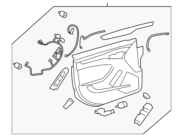 GM Light Cashmere Driver Side Front Door Trim 22981790 OEM