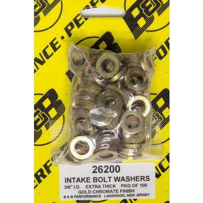 BandB 26200, Set of 100 Cadmium Steel H/T Special Washers - 3/8In .625In Od (100