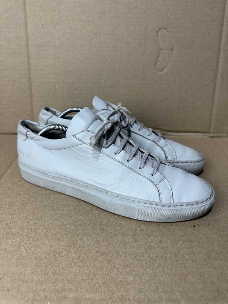 Common Projects Men's Achilles Low Top Sneakers Cream Size EU 43/Us 10-image