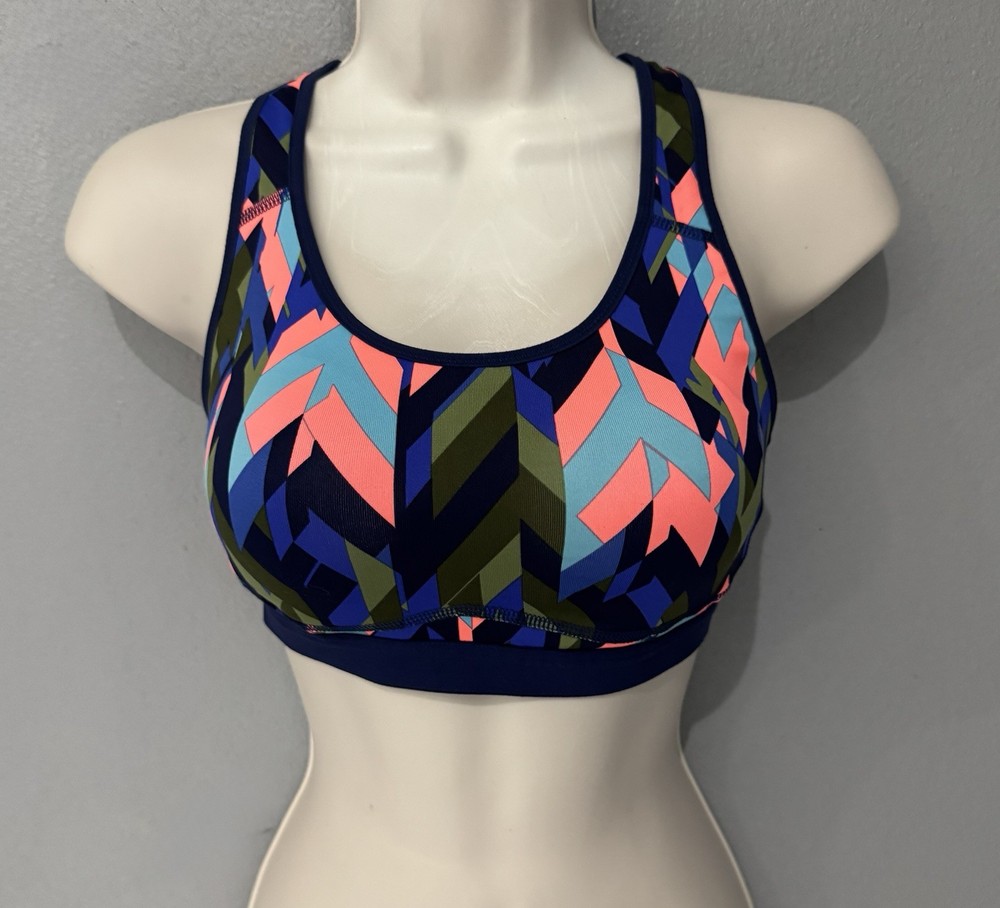 Nike Dri-FIT Women's Size Small Racerback Sports Bra Geometric Print Support