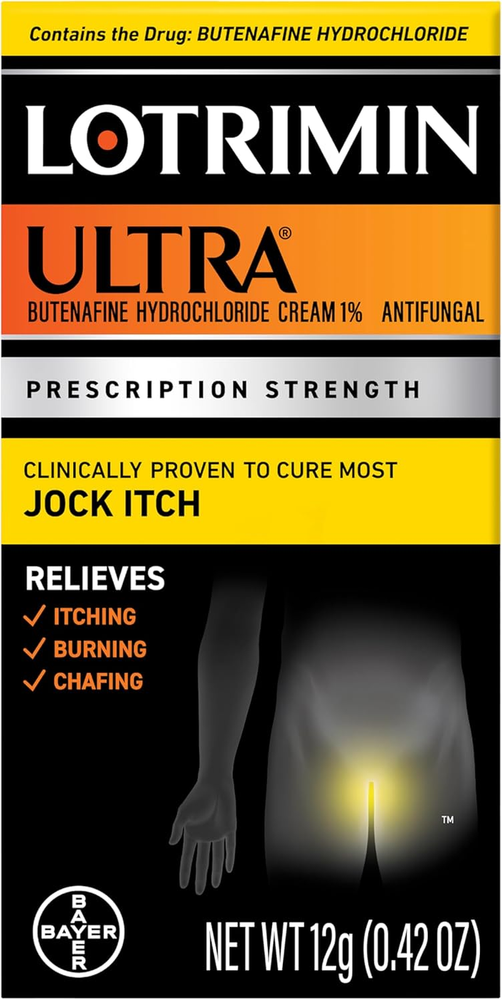 Lotrimin Ultra Jock Itch Cream with Butenafine Hydrochloride for Fast Relief