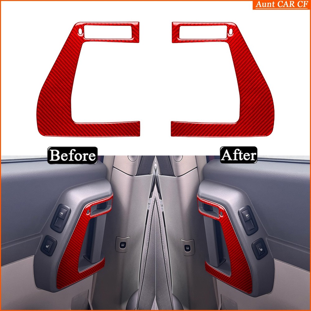 Red Carbon Fiber Door Handle Panel Trim For Dodge Grand Caravan  2008-2010