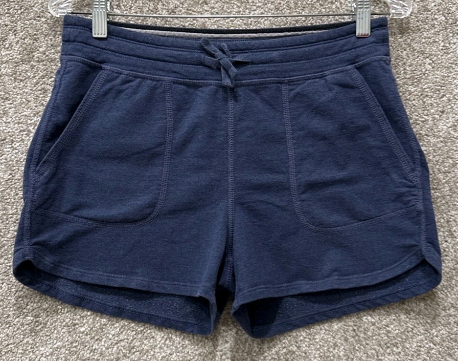 Patagonia Shorts Womens Small Blue Ahnya Organic Cotton Drawstring Hiking 57895