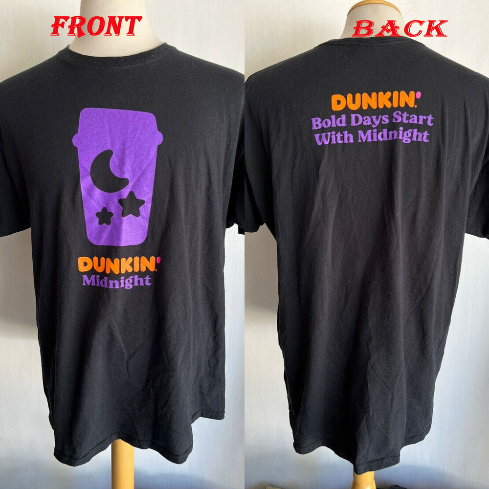 DUNKIN' DONUTS Men's Bold Days Midnight Coffee T-Shirt