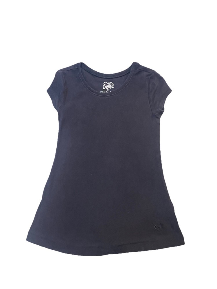 Justice Short Sleeve T Shirt Little Girls Size 6 Black