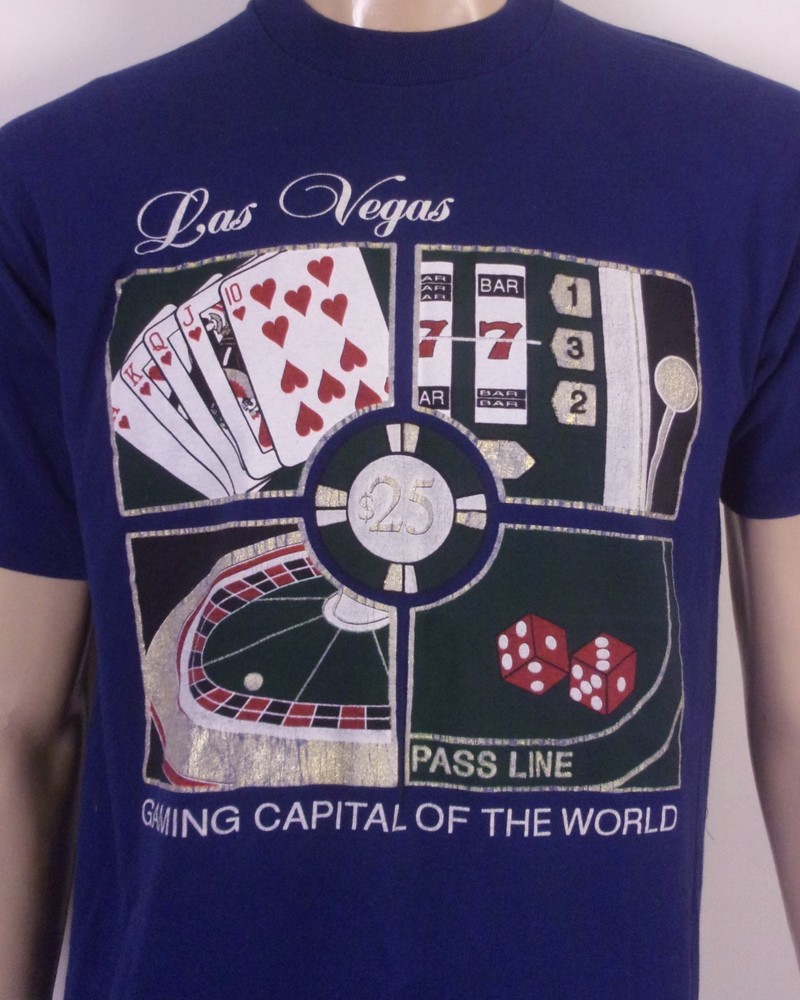 vintage 90s single stitch Las Vegas T-Shirt FOTL USA made Casino SZ L