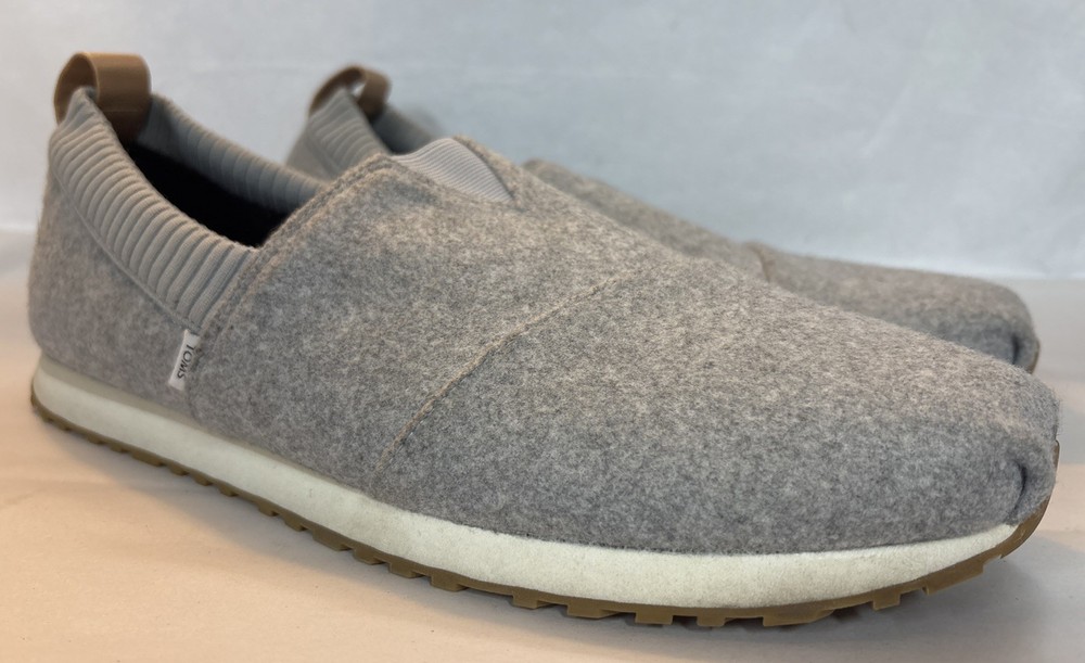 TOMS Alpargata Resident 2.0 Slip On canvas Sneakers Shoes Neutral Grey Size 11.5