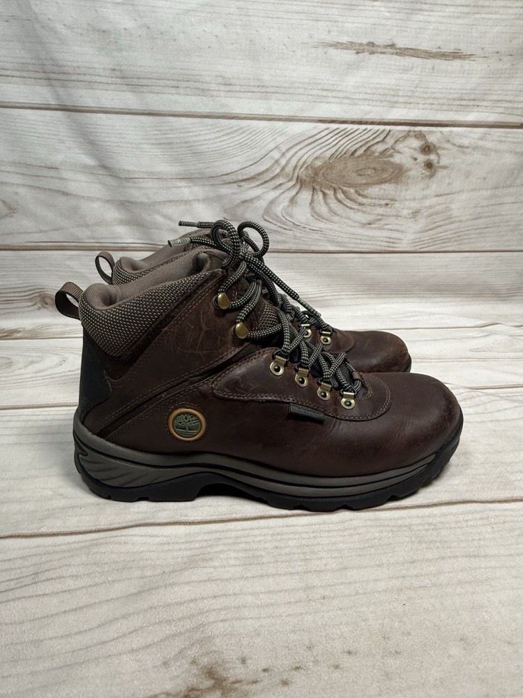 Timberland Ledge Mid Hiking Boots Mens 9.5 W Brown Leather Round Toe Ankle 12135