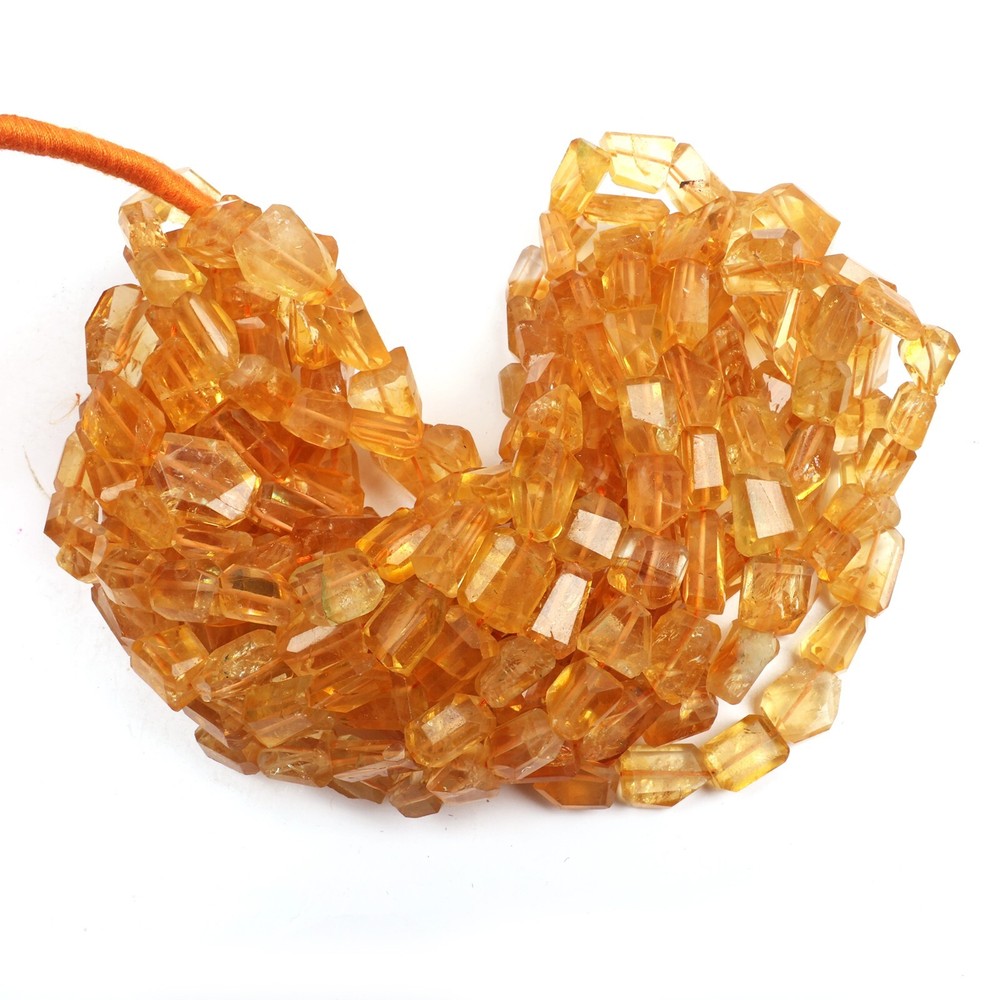 Natural Citrine Gemstone Nugget Beads 8Inch 8X10-9X12MM