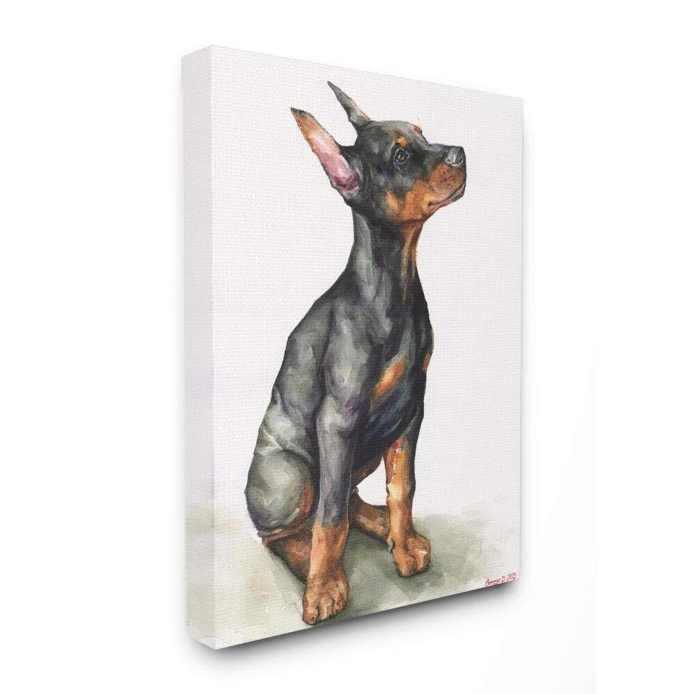 Doberman Puppy Dog Pet Animal Watercolor Painting Decorative Wall Hangings, m...