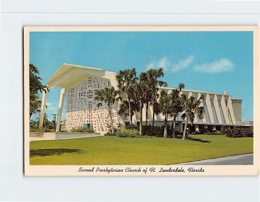 Postcard Second Presbyterian Church Fort Lauderdale Florida USA