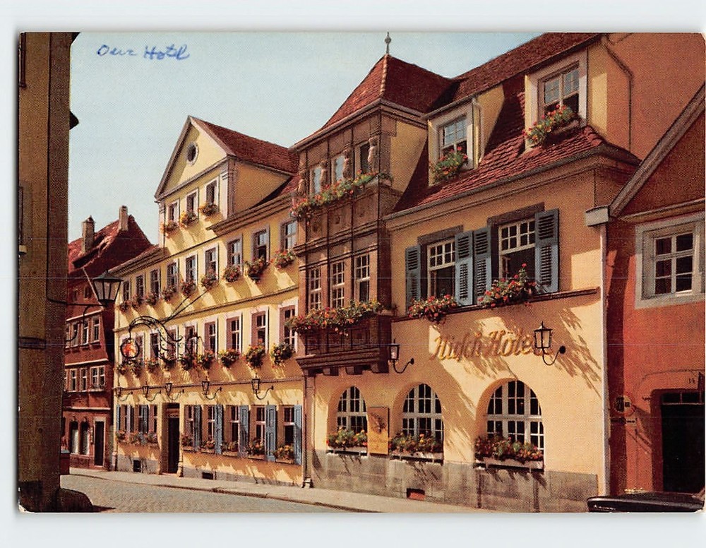 Postcard Hotel Goldener Hirsch Rothenburg ob der Tauber Germany