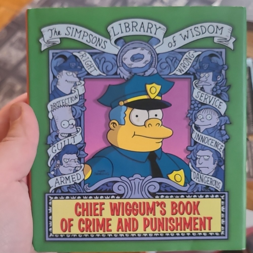 Simpsons Library of Wisdom Chief Wiggum Book Matt Groening HC 1st Ed Illus