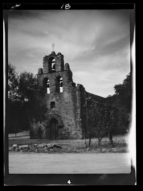 San Antonio Texas 1900s Mission Church Bell Tower Southwest Travel Views