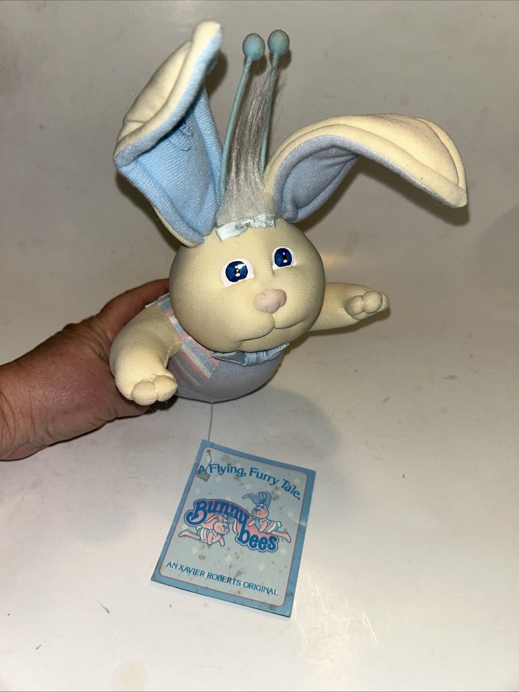 Vintage Blue Bunny Bee Cabbage Patch Kids 1986 Xavier Roberts With Tag