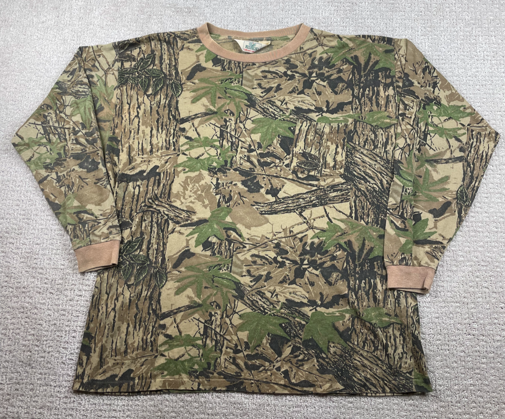 Vintage RedHead Camo T Shirt Fits Mens 2XL Realtree Long Sleeve Crewneck USA 90s