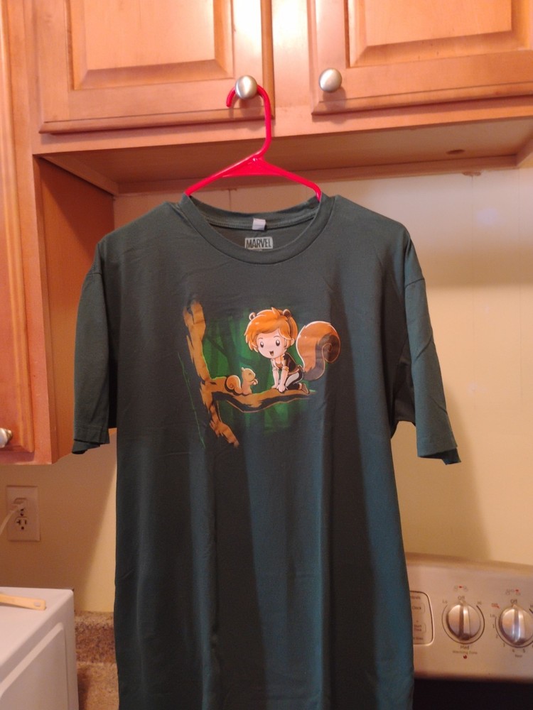 Marvel Teeturtle Men's Size XL Squirrel Girl Graphic Short Sleeve T Shirt