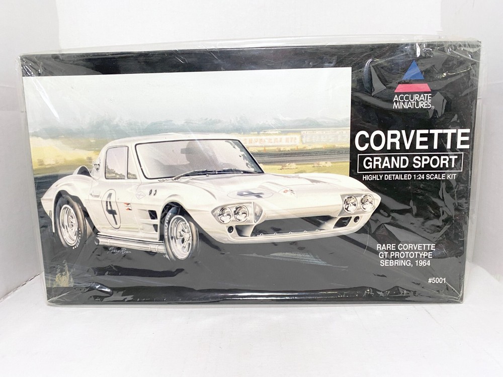Accurate Miniatures Corvette Grand Sport #4, Sebring 1964, Open Box Sealed Parts-image