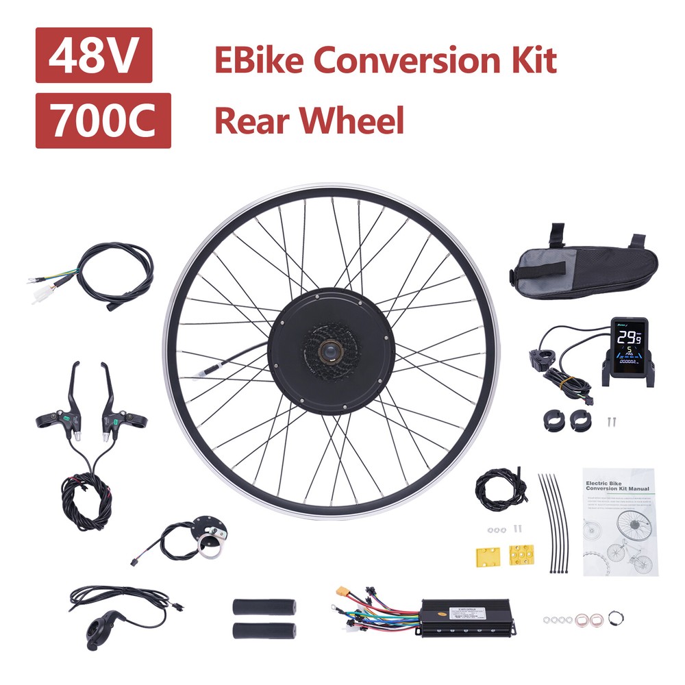 1000W 48V Front Rear Electric Bicycle Motor Conversion Kit Wheel EBike Hub28