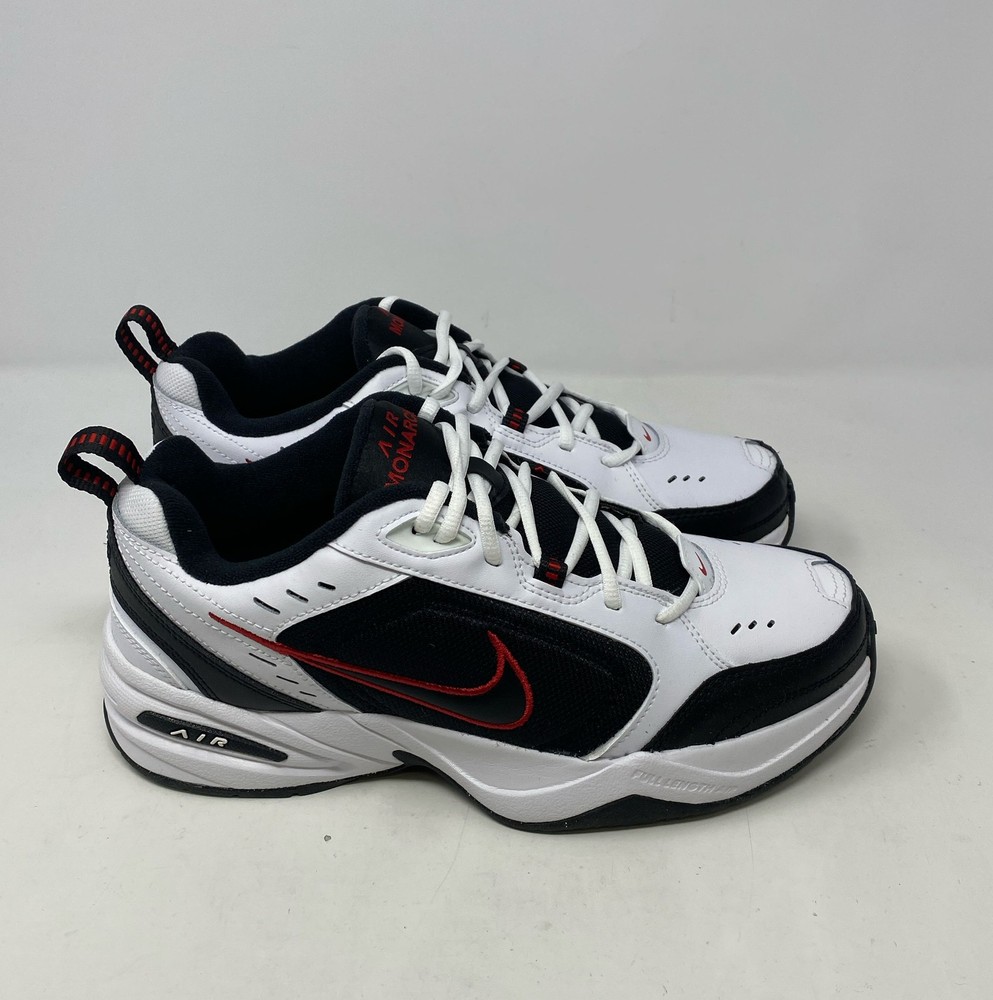 Nike Air Monarch Athletic Running Shoes Men's Size 10 White & Black 415445-101