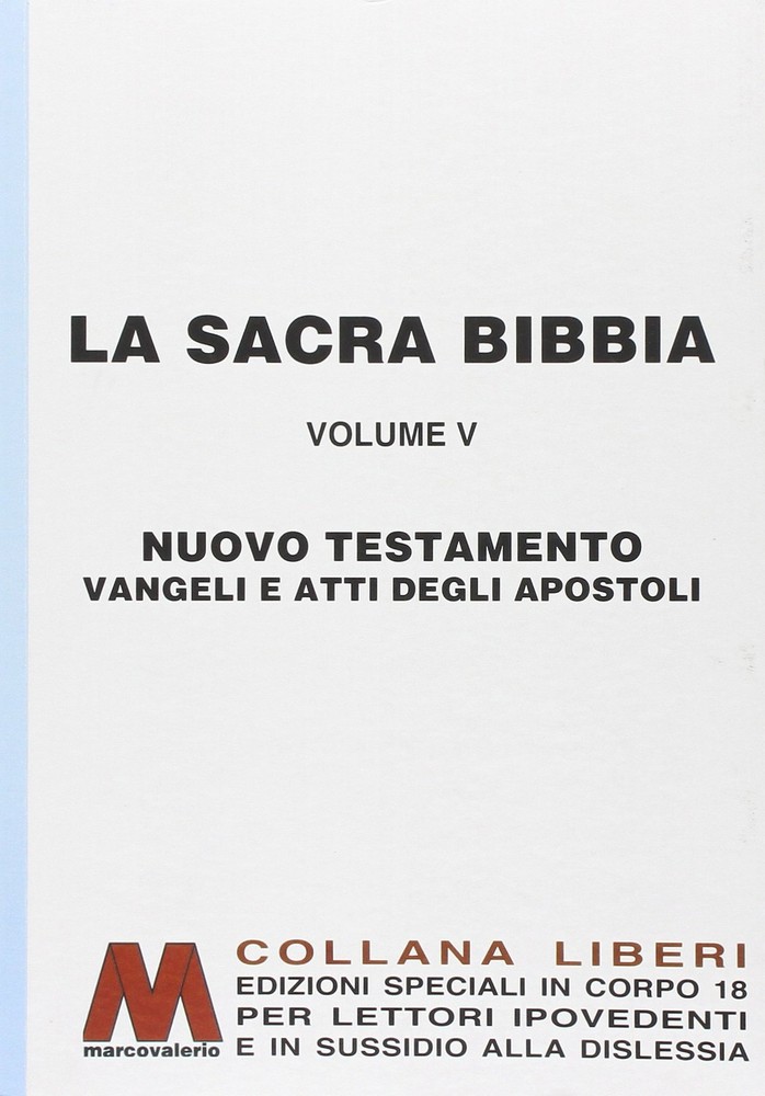 La Sacra Bibbia. Ediz. per ipovedenti. Nuovo Testamento  (Paperback) (UK IMPORT)All Tariffs and Duties included - no additional charges
