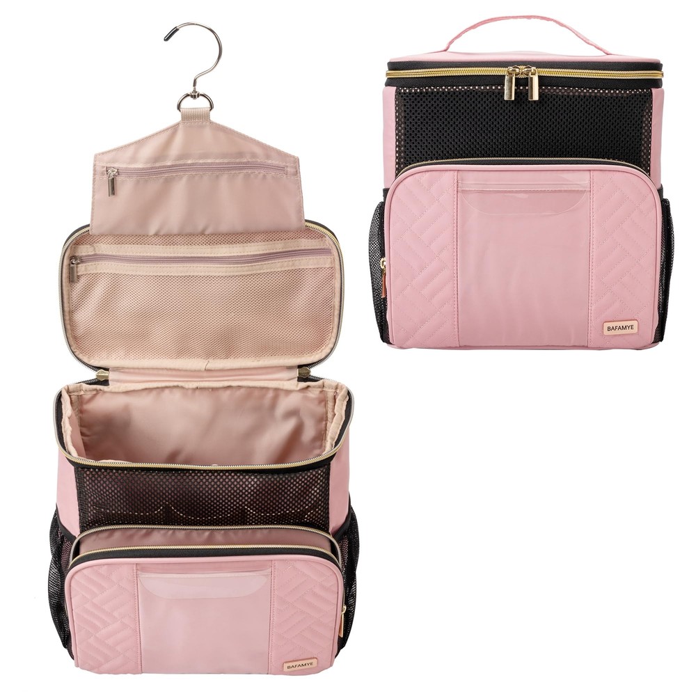 Women's Large Durable TSA-Approved Hanging Travel Toiletry Bag