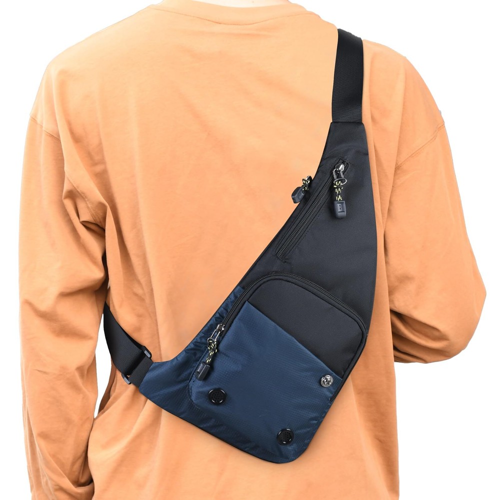 Waterproof Sling Bag for Men Slim Chest Crossbody Backpack Small Pack