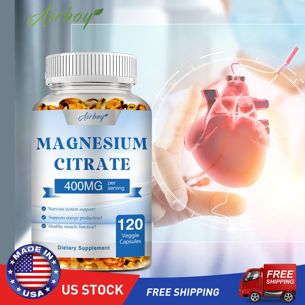 Magnesium Citrate - Boost Energy Levels, Supports Bone, Muscle and Nerve Health