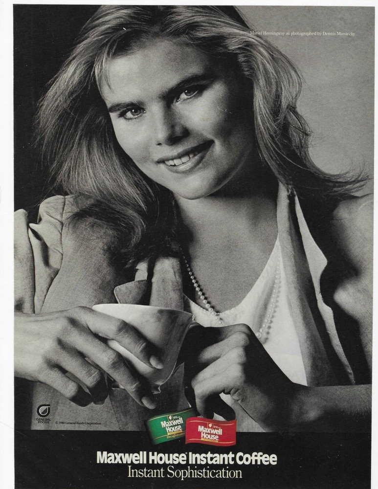 Mariel Hemingway    Maxwell House   Original Print Ad