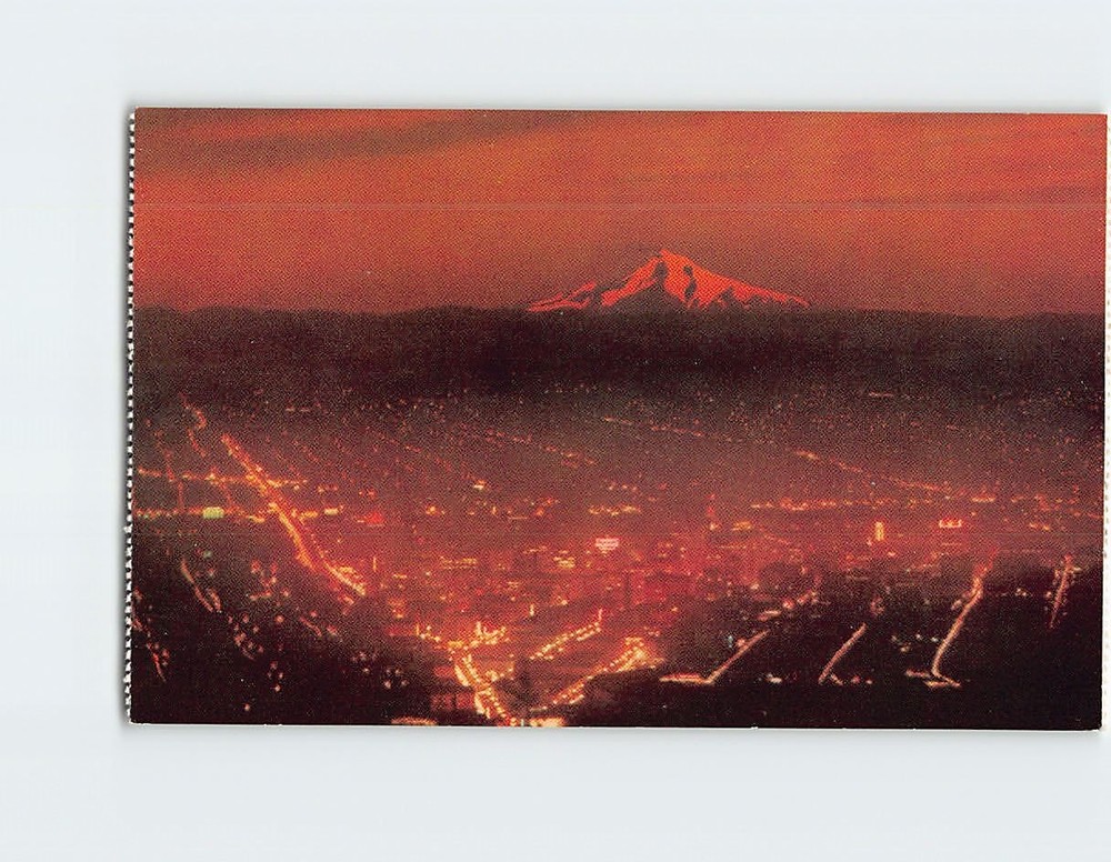 Postcard View from Washington Park Mt. Hood Portland Oregon USA