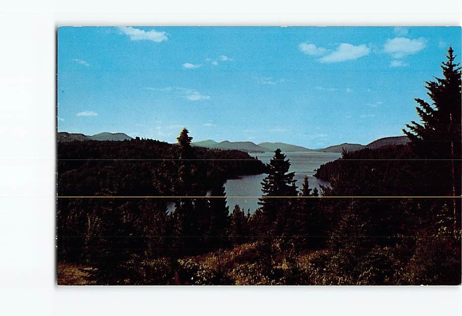 Postcard Indian Lake Adirondack Mountains New York USA