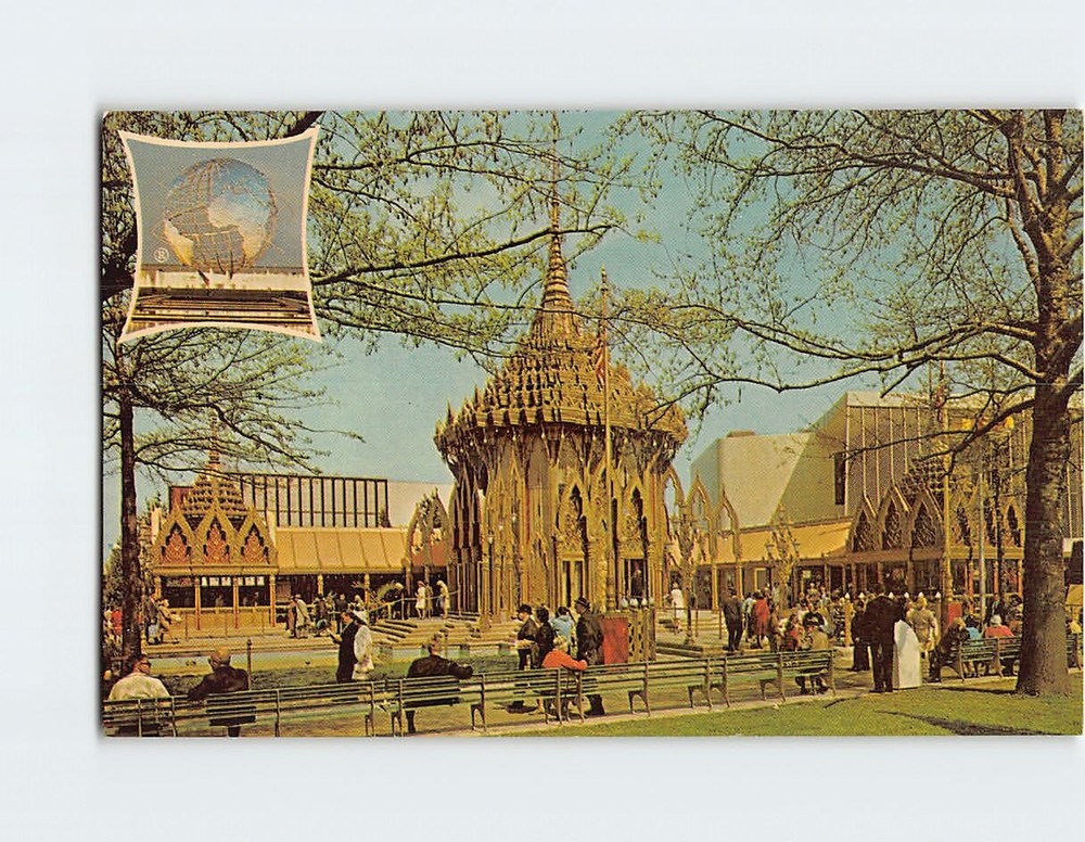 Postcard Thailand Pavilion New York Worlds Fair Queens New York USA