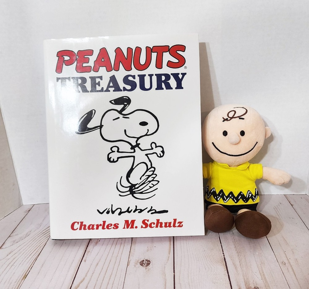 2005 Peanuts Treasury Book with Charlie Brown Plush by Charles Schulz