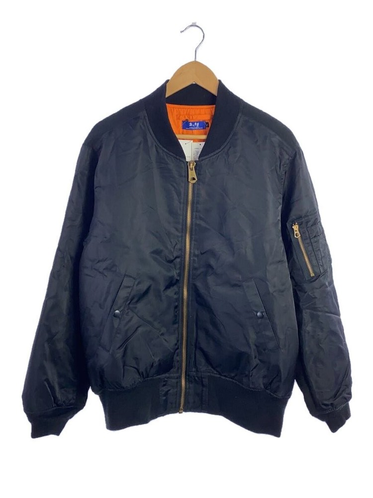 Atmos Flight Jacket/L/Polyester/Blk/Allover Pattern 1130